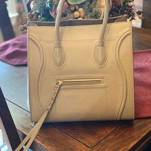 Authentic Celine medium phantom bag. Beige.